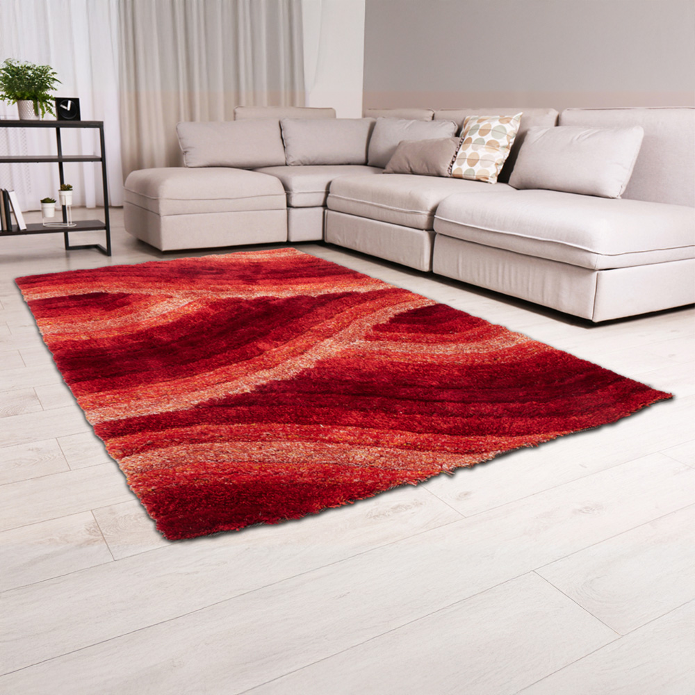 DS Living Wave Red Ultra Plush Rug 160 x 230cm Image 2