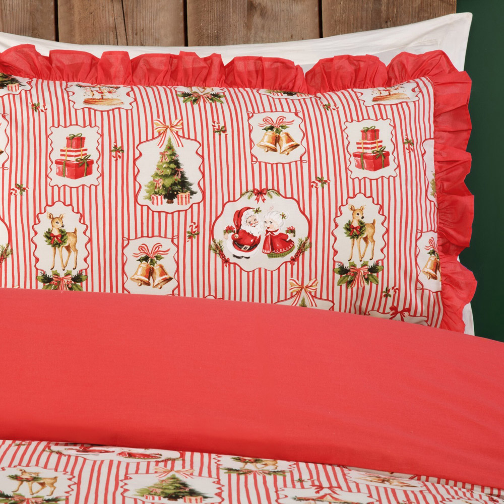 Timeless Christmas Duvet Set Red Double Image 3
