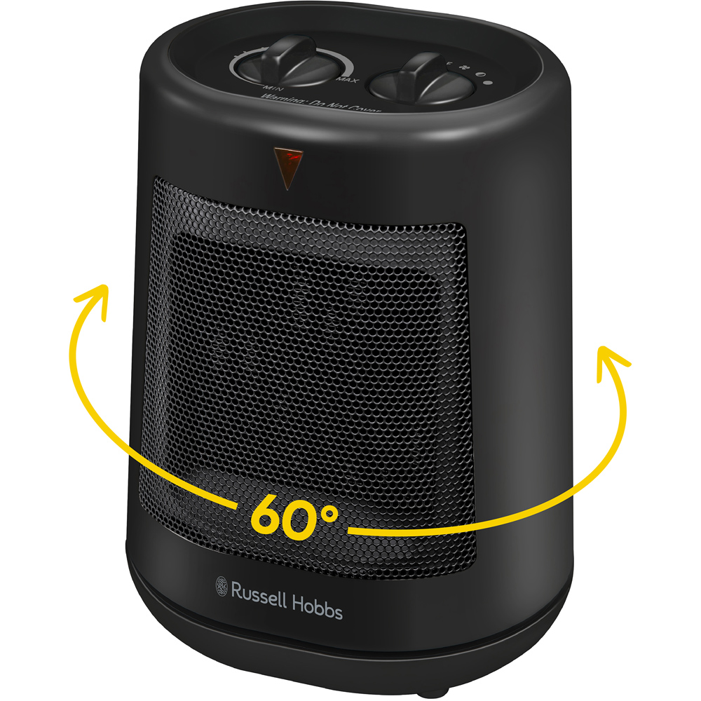 Russell Hobbs RHFH1008B Black Oscillating Ceramic Heater 2000W Image 3