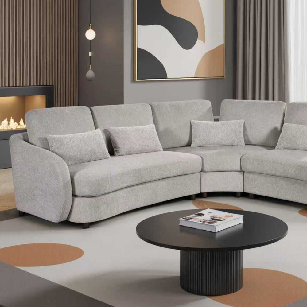 Mabel Corner Sofa Cream Left-hand Image 8