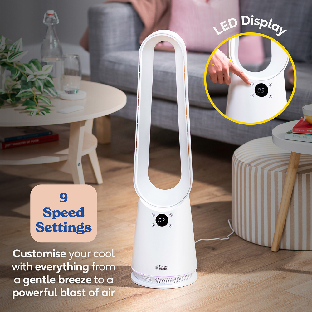 Russell Hobbs White Bladeless Cooling Fan with Remote Image 4