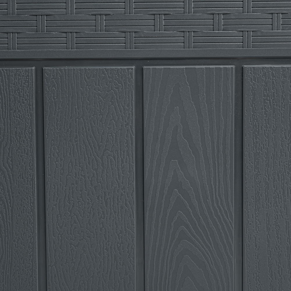 Living and Home Grey Waterproof Rattan Texture Storage Box 126L Image 3