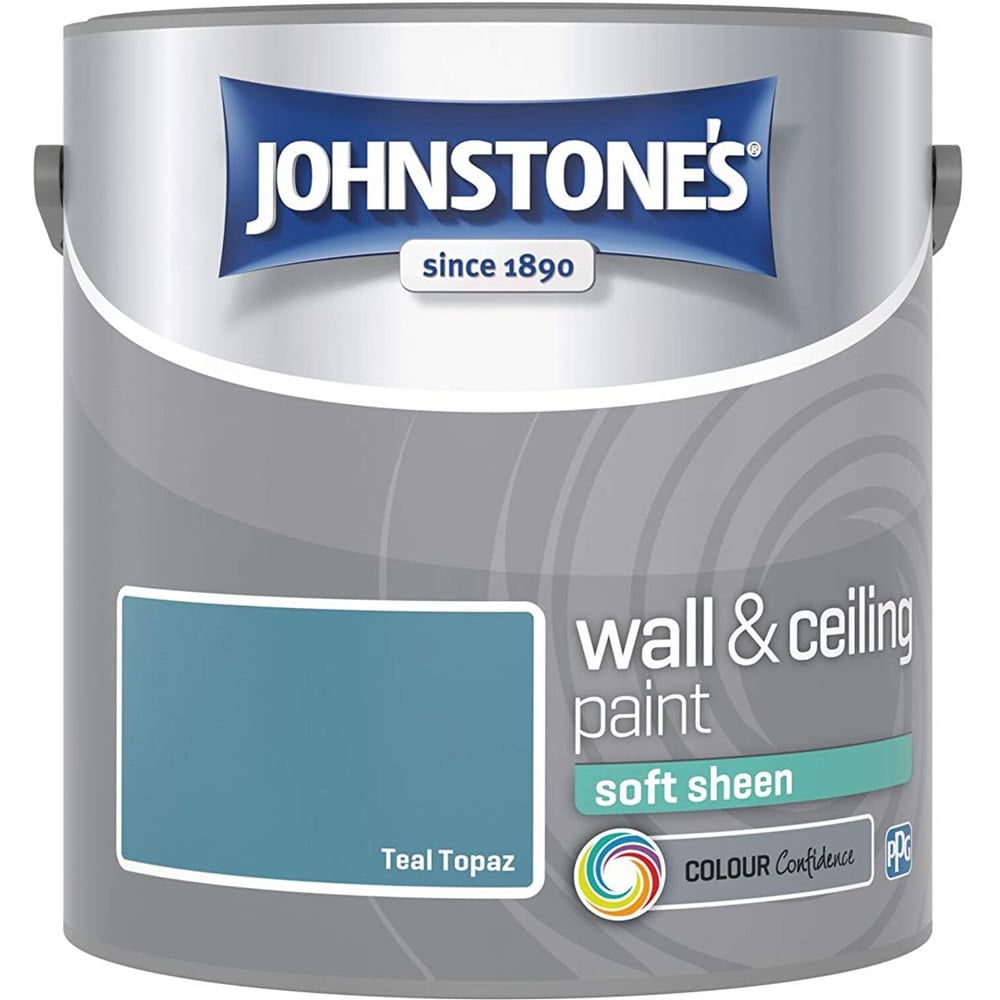 Johnstone's Walls & Ceilings Teal Topaz Soft Sheen Paint 2.5L Image 2