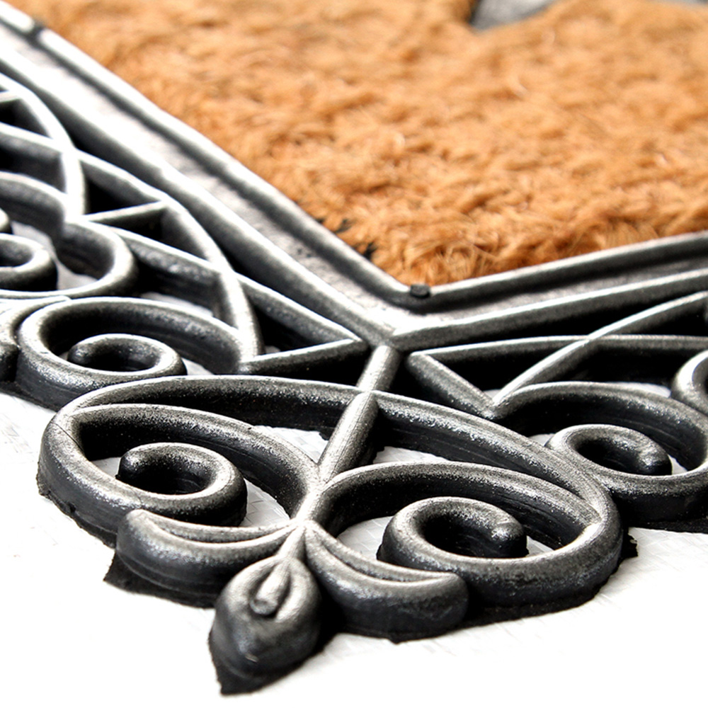 Coco & Coir Jasmin Welcome Coir Door Mat 45 x 75cm Image 5