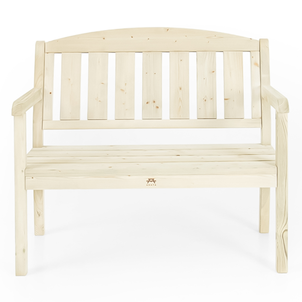 AMATA Ungurs 2 Seater Green Wooden Garden Bench Image 2