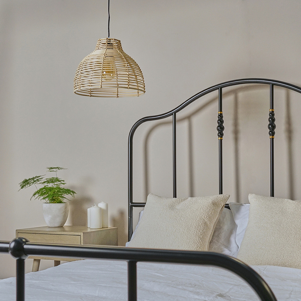 ValueLights Lobster Pot Cream Weave Basket Ceiling Lamp Shade Image 8