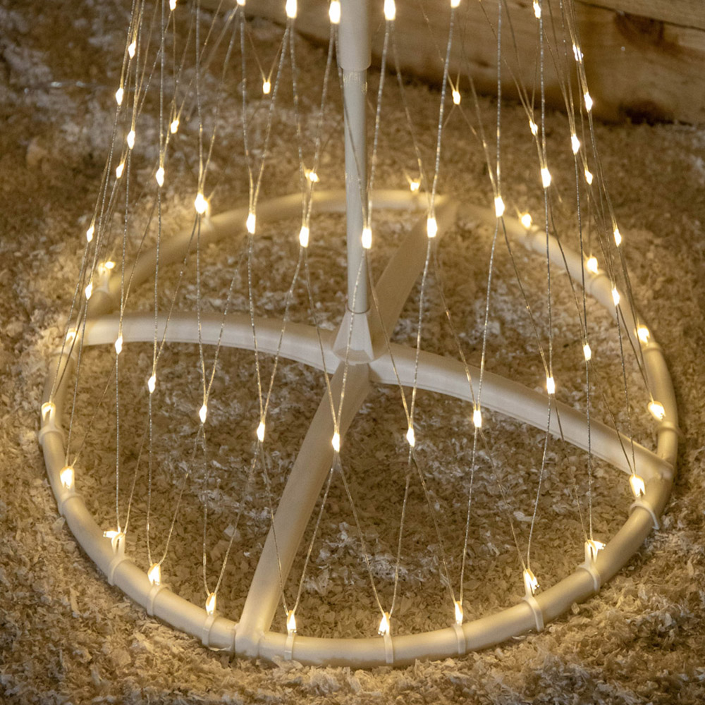 Samuel Alexander Warm White LED Light Up Christmas Cone Tree 4.4ft Image 4