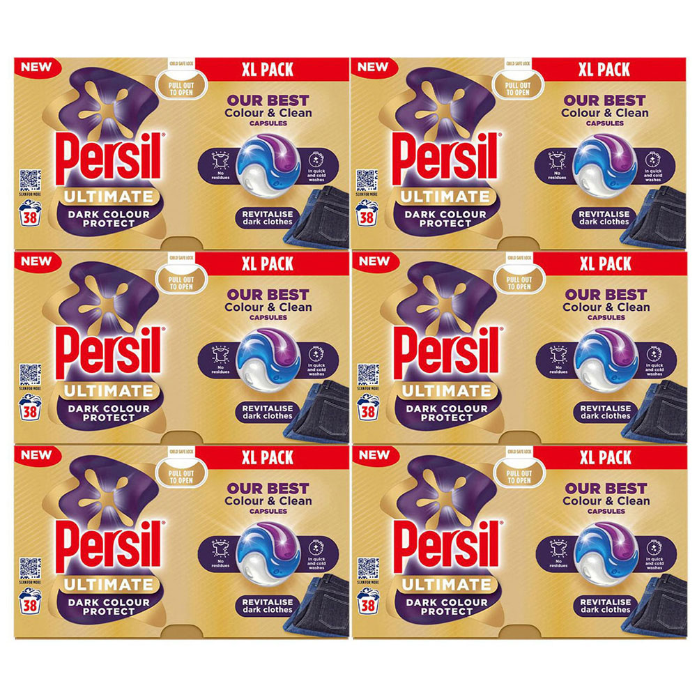 Persil Colour and Clean Washing Capsules 38 Washes 6 Pack Image 1