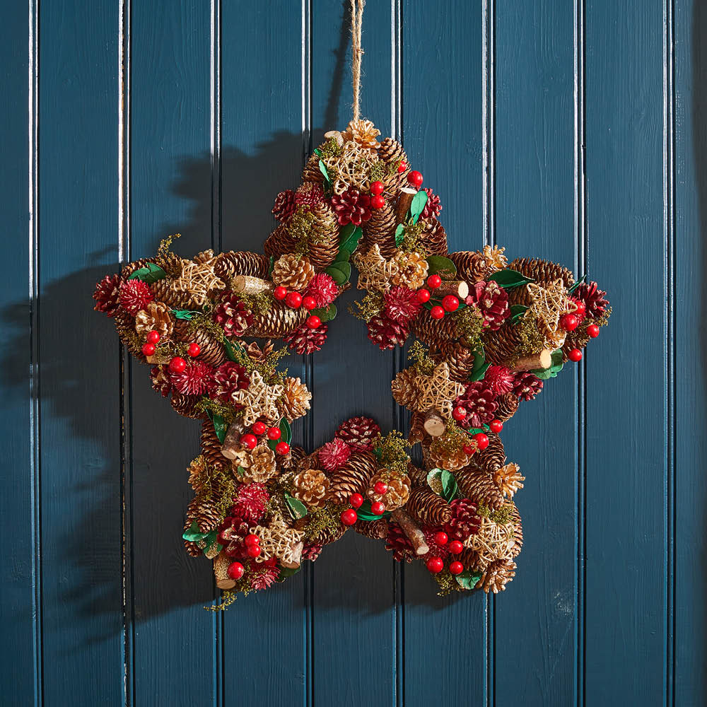 YouGarden Three Kings Star Wreath 35cm Image 2