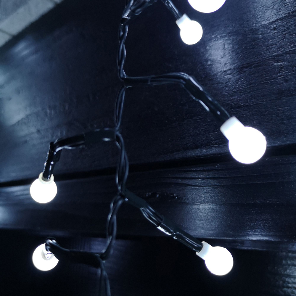 Samuel Alexander Frosted White LED Multi Function Christmas Cluster Curtain Light 4.8m Image 2