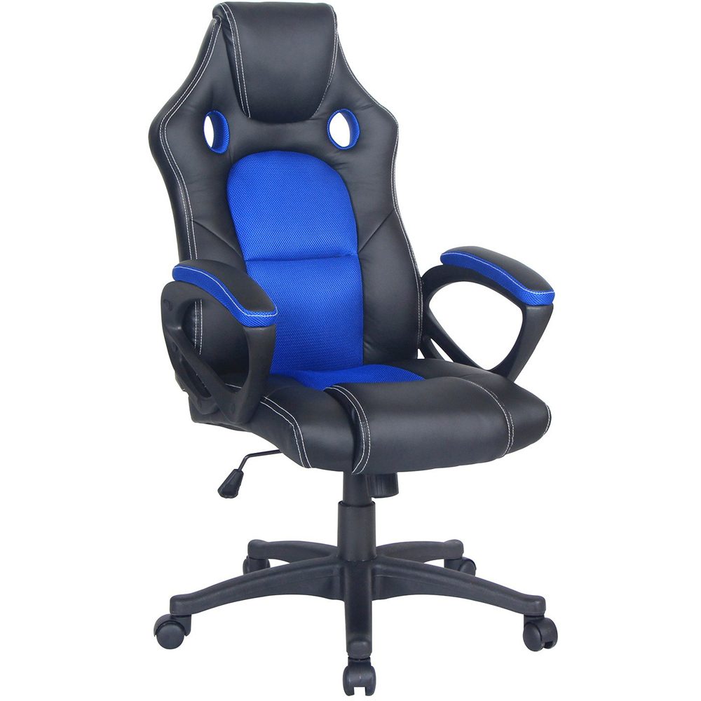 Phoenix Blue Faux Leather Swivel Office Chair Image 2
