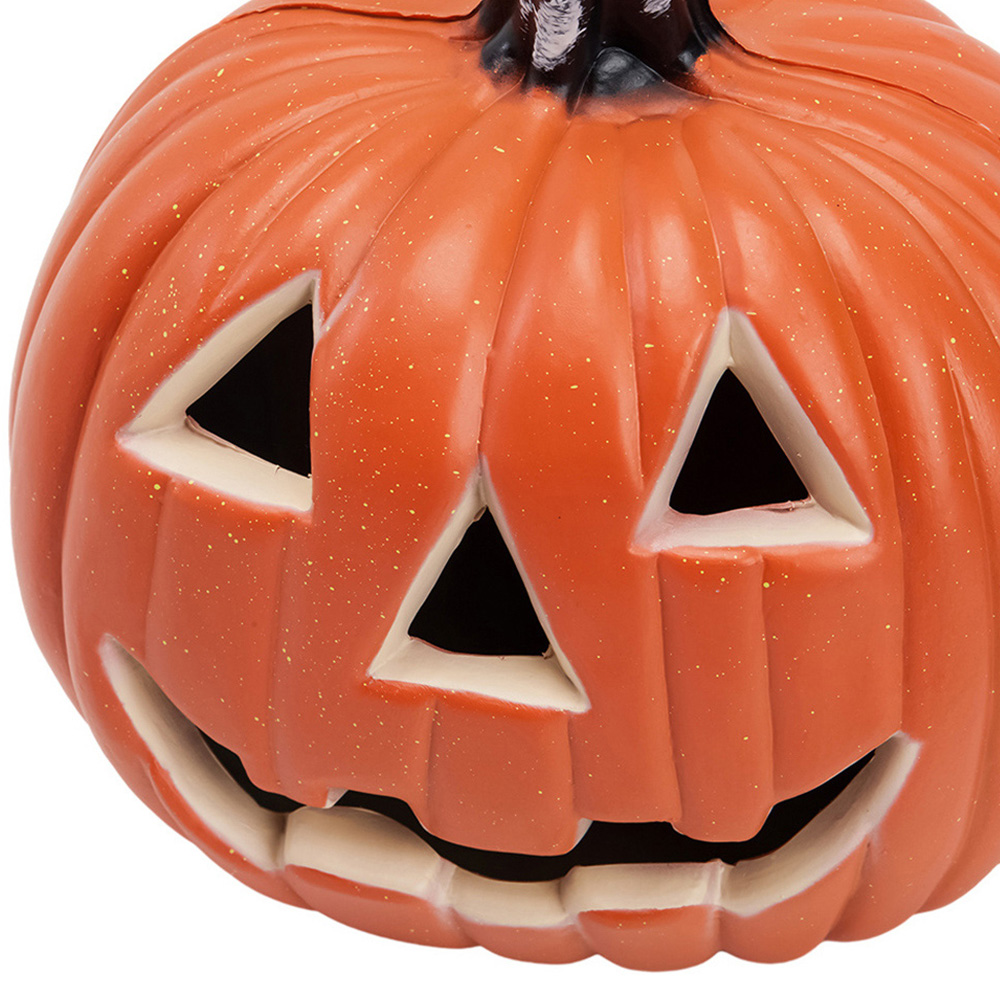 Living and Home Halloween Smiley Pumpkin LED Lantern 18cm Image 7