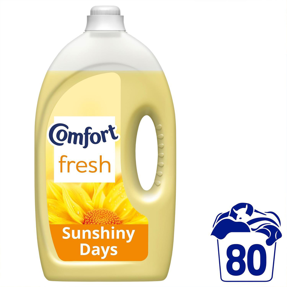 Comfort Fresh Sunshiny Days Liquid Fabric Conditioner 80 Washes 2.4L 4 Pack Image 3