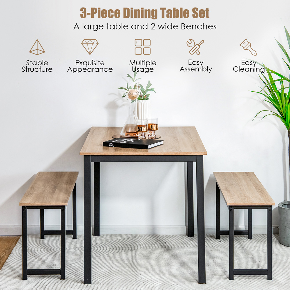 Costway 4 Seater Dining Set Natural Image 8