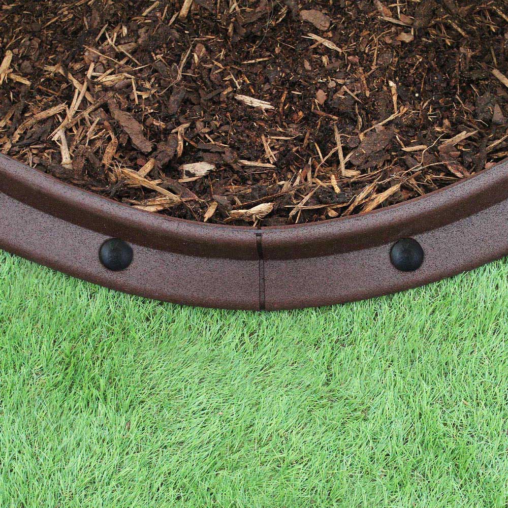 MonsterShop Brown 4ft 36 Pack Flexible Lawn Edging Image 5