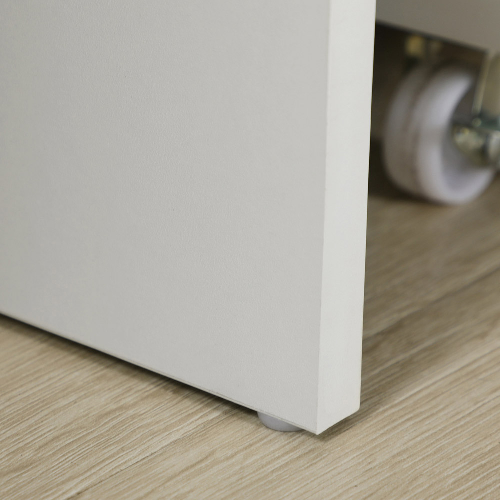 Portland 5 Drawer Computer Desk White Image 3