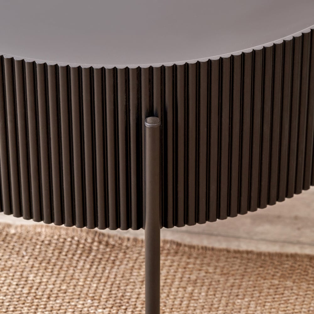 Pacific Lifestyle Henderson Black Wood and Black Metal Storage Coffee Table Image 4