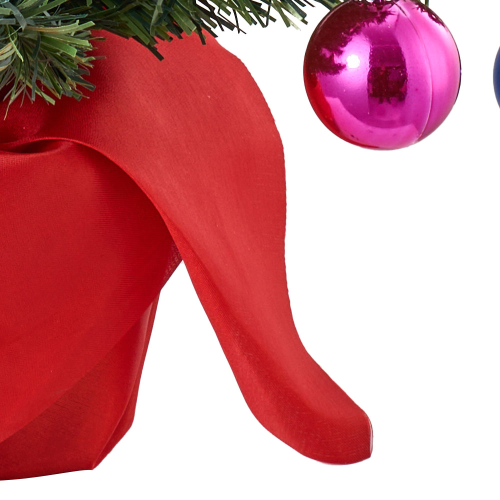 Living and Home Mini Artificial Christmas Tree with LED String Light 2ft Image 5