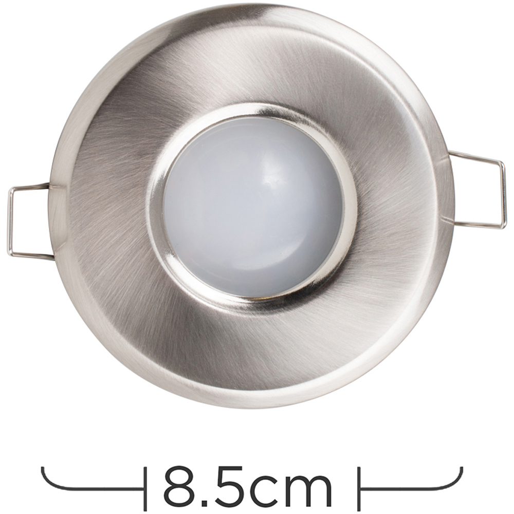 ValueLights Brushed Chrome Cool White LED Ceiling Downlight 4 Pack Image 5