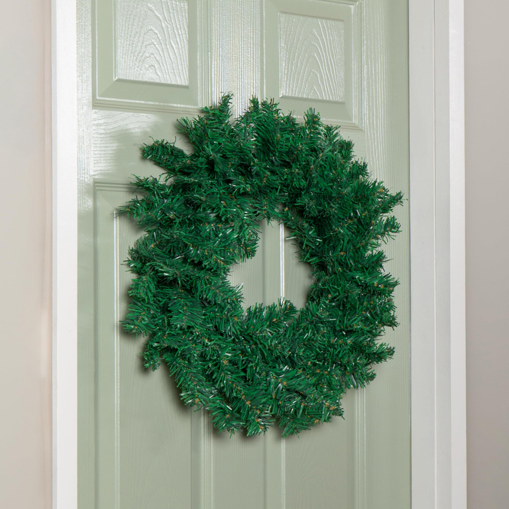 Samuel Alexander Green Plain Wreath 50cm Image 5