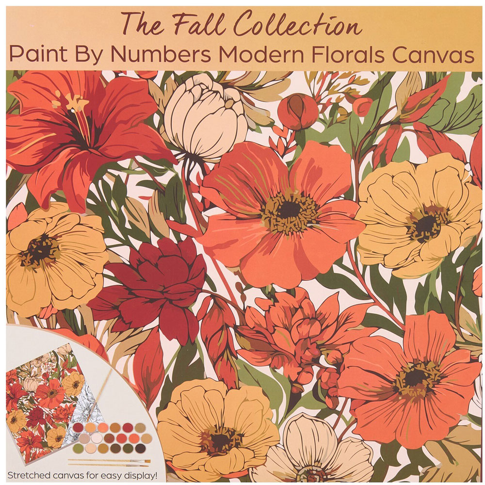 Paint By Numbers Modern Florals Canvas Kit Image 3