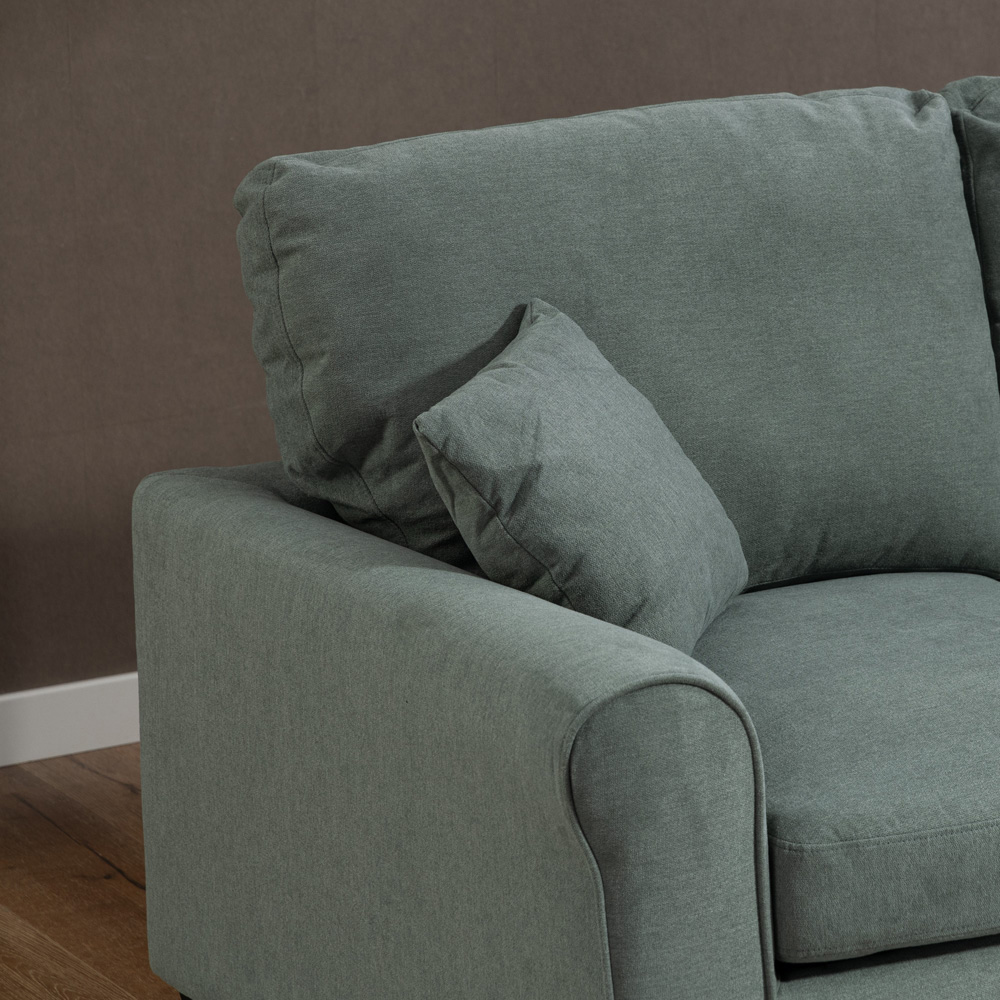 Artemis Home Lewiston 2 Seater Duck Egg Fabric Sofa Bed Image 2