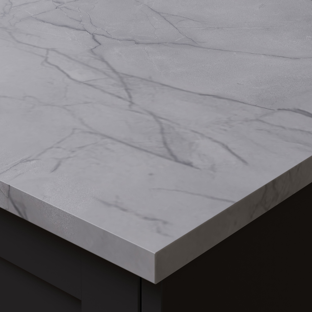 Omega Sleek Emperador Marble Laminate Kitchen Edging 3000 x 100mm Image 3