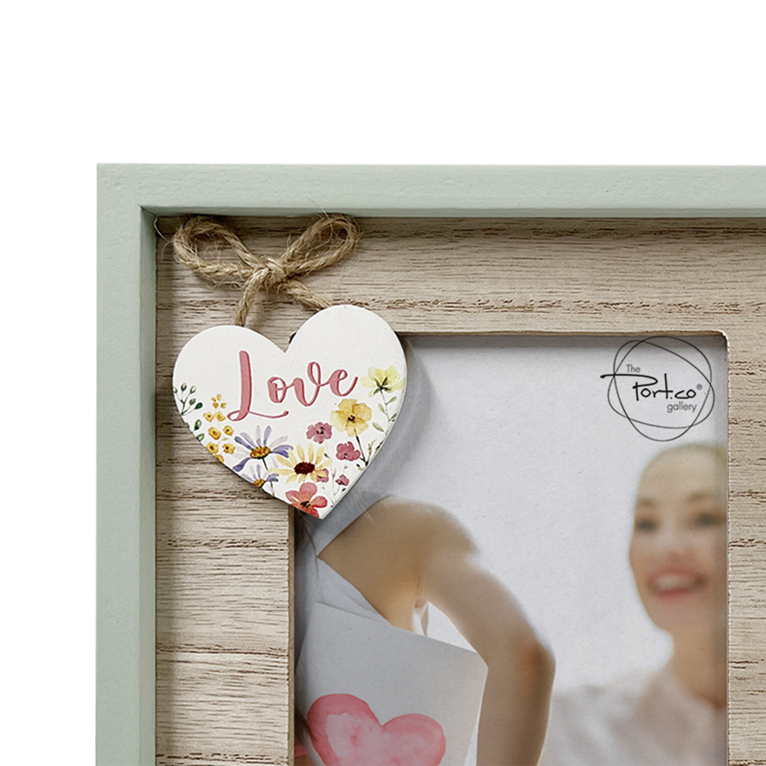 Mum Rustic Green Flower Frame - Green / 6 x 4 and 4 x 4 Inch Image 3