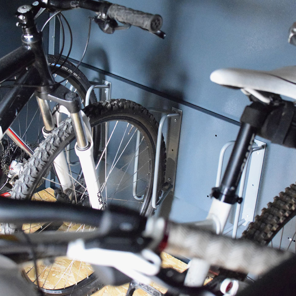 Asgard Gladiator 7 x 11ft Double Door Cream High Security Apex Bike Shed Image 6