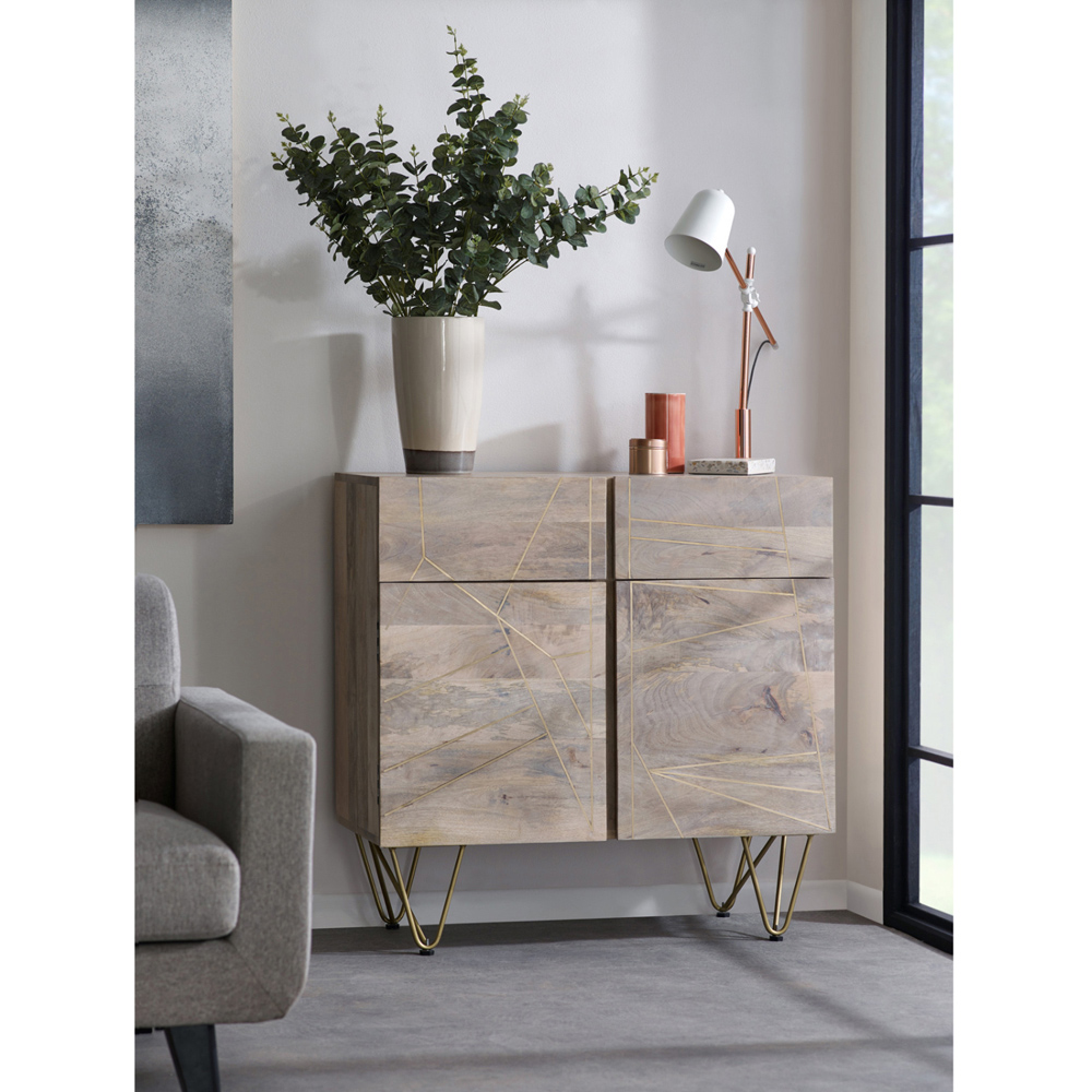 Brooklyn Huyen 2 Door 2 Drawer Light Gold Medium Sideboard Image 8