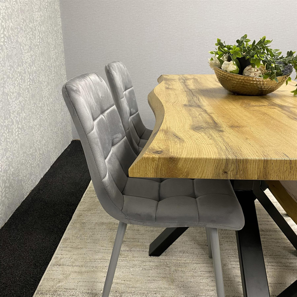 Kosy Koala 4 Seater Wooden Dining Set Grey Image 4