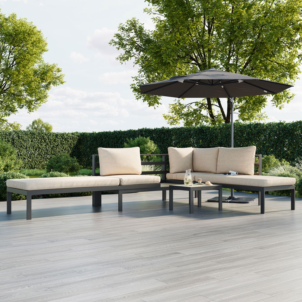 Charles Bentley Lagos 6 Seater Aluminium Garden Lounge Set Image 7