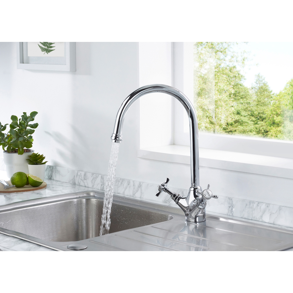 Bristan 1901 Chrome Easyfit Kitchen Mono Sink Mixer Tap Image 5