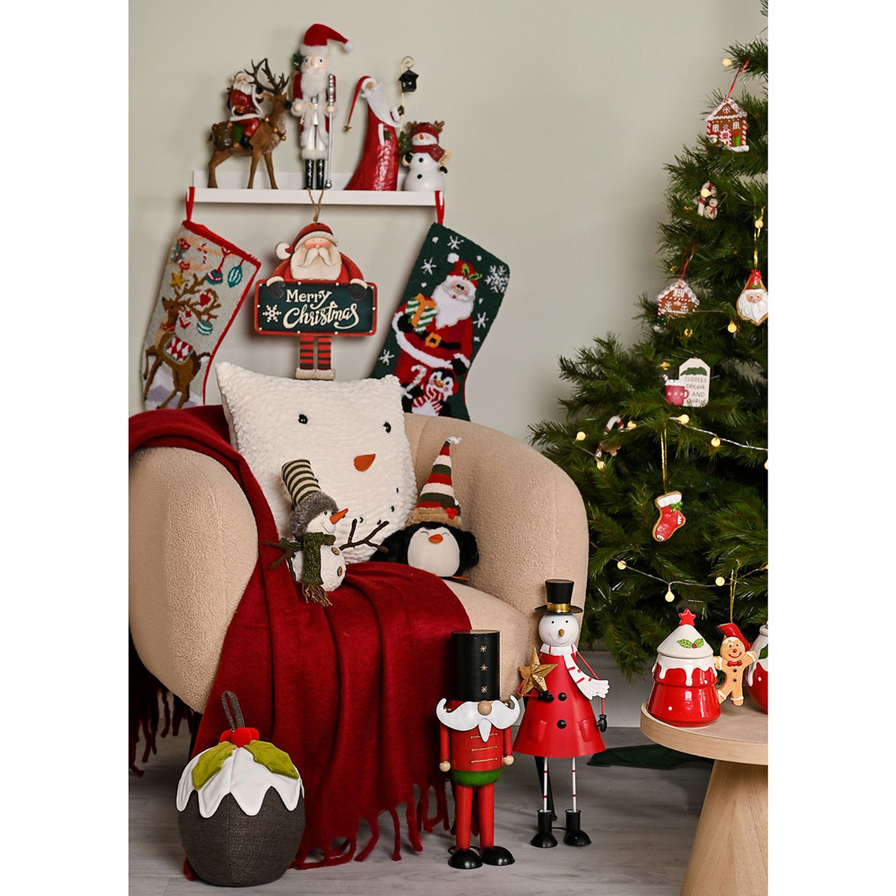 The Seasonal Gift Co Father Christmas On Reindeer Figurine Decoration 30cm Image 2