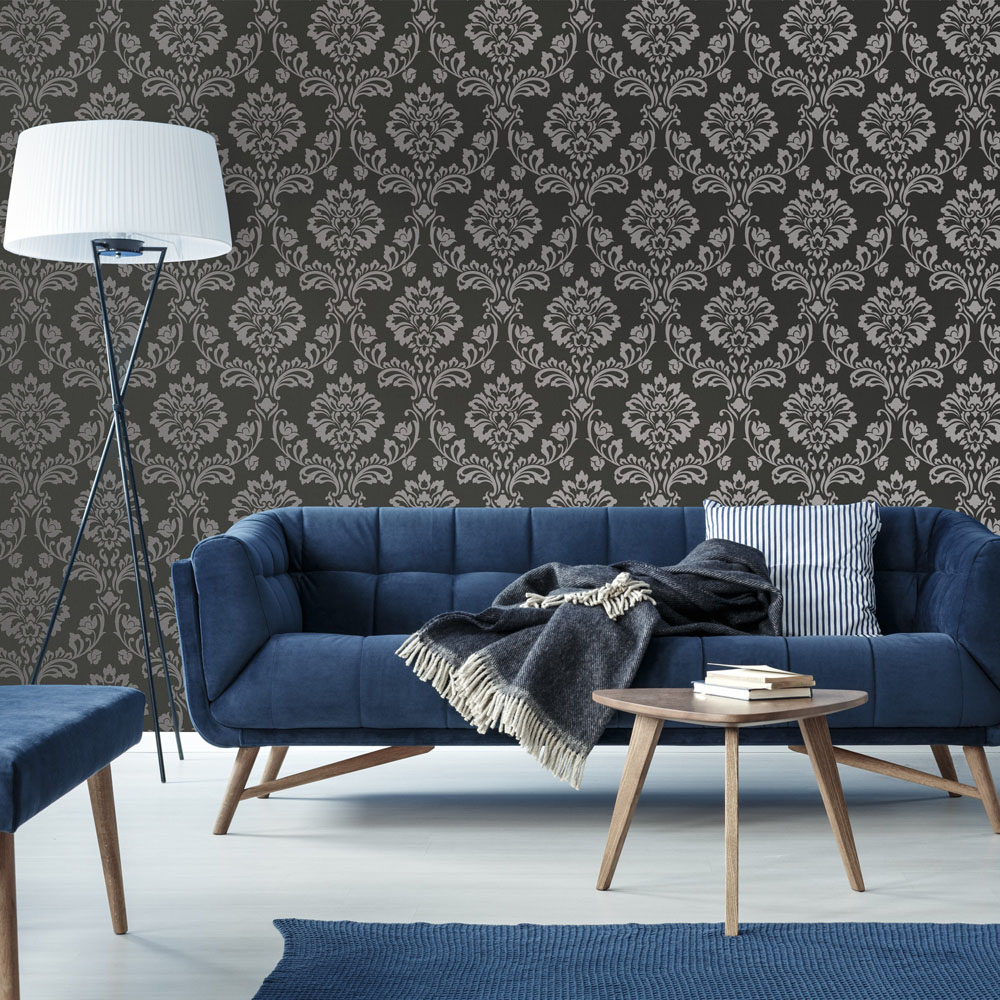 Superfresco Easy Aurora Black and Grey Wallpaper Image 3