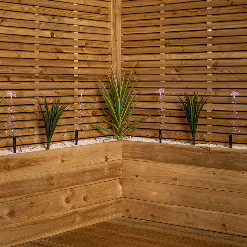 Samuel Alexander 4 Pack Rainbow Spiral LED Christmas Tree Garden Path Light Image 5