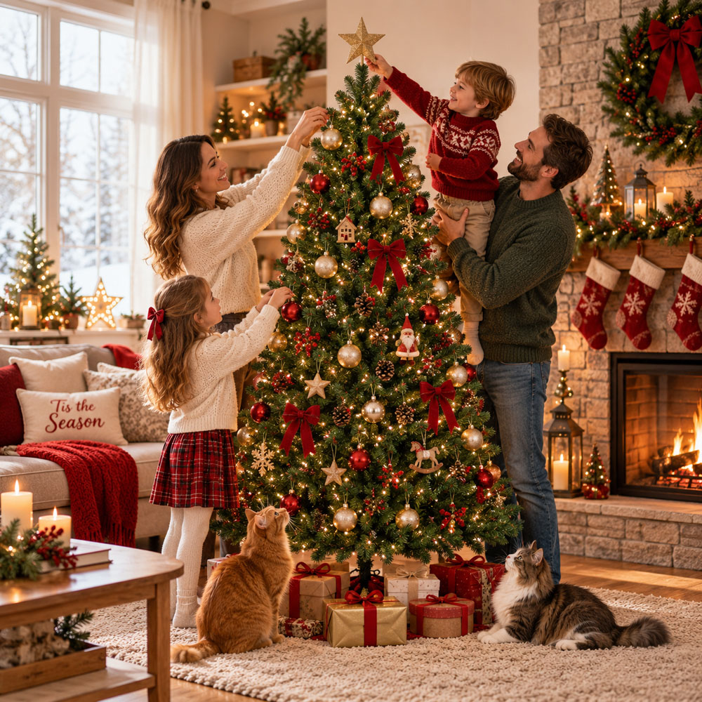 Festive Christmas Green Classic Full Fir Artificial Christmas Tree with Stand 6ft Image 4