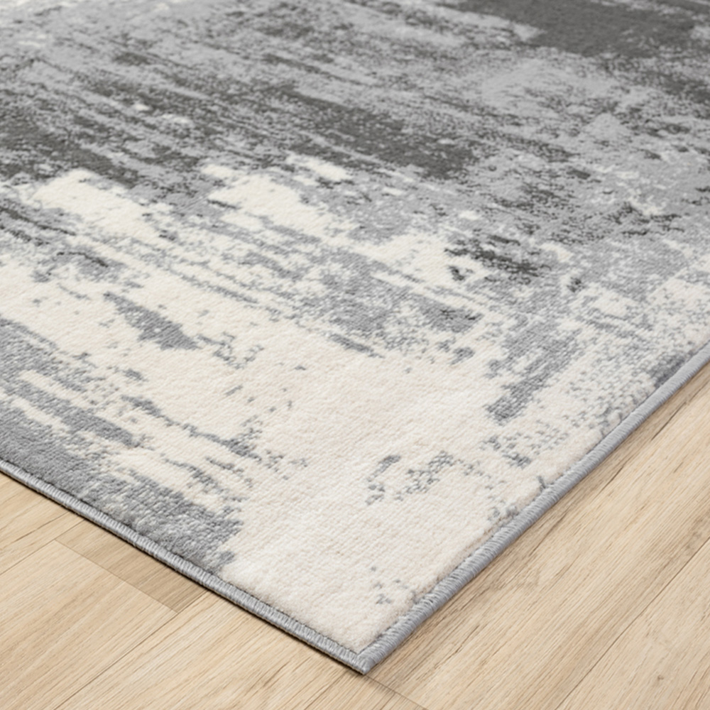 Desire Rugs Obsidian Grey Craft Abstract Rug 60 x 220cm Image 3