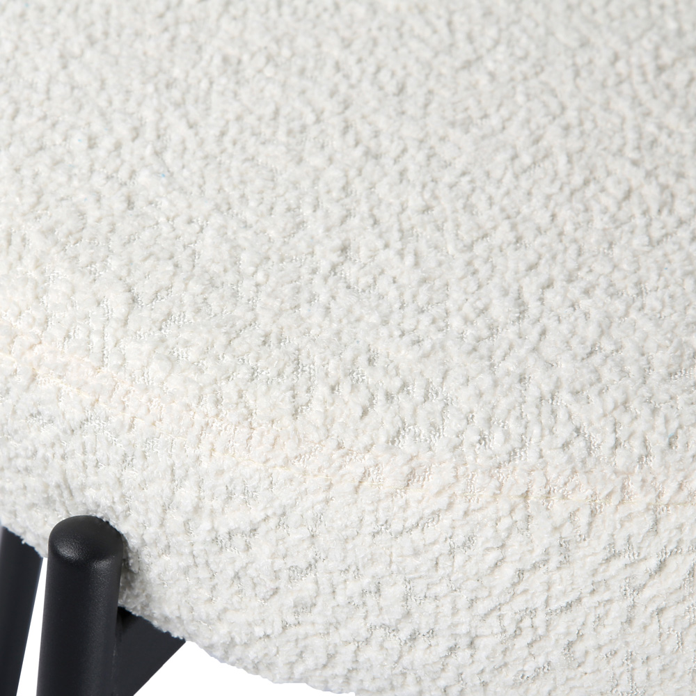 Lulu Set of 2 Cream Boucle Dining Chair Image 6