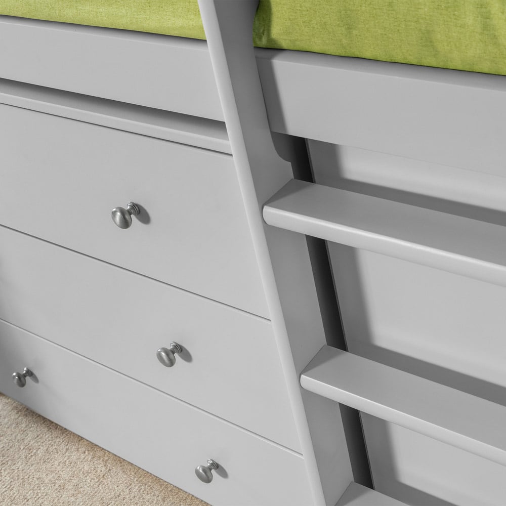 Julian Bowen Roxy Single Dove Grey Mid Sleeper Workstation Image 6