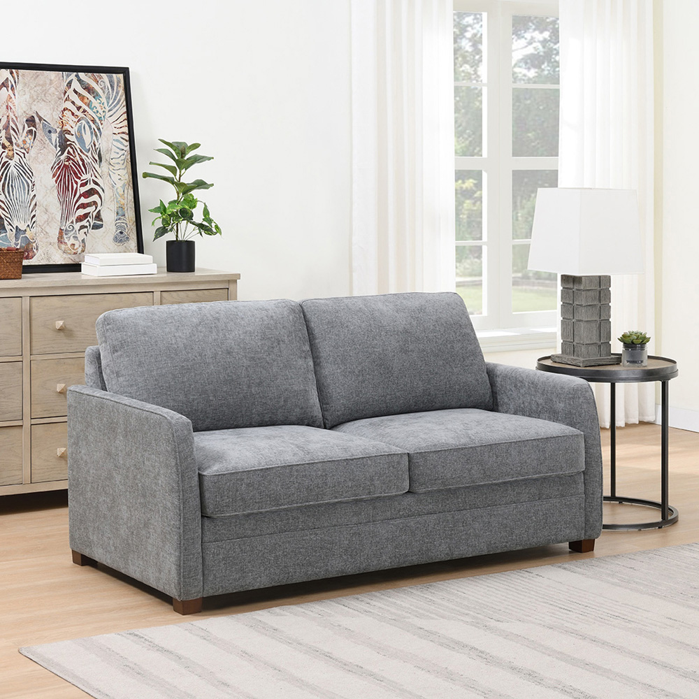 Canarsie 2 Seater Grey Full Foam Sofa Bed Image 5