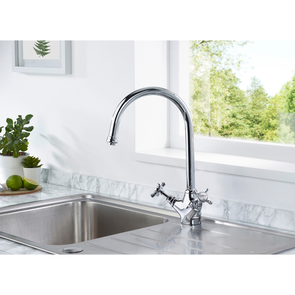 Bristan 1901 Chrome Easyfit Kitchen Mono Sink Mixer Tap Image 7