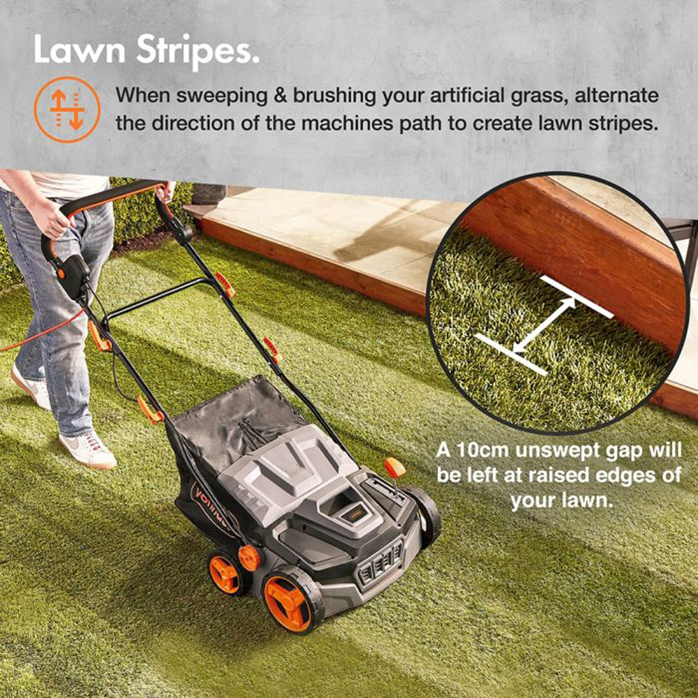 VonHaus 26732RG Artificial Grass Brush Sweeper 1800W Image 4