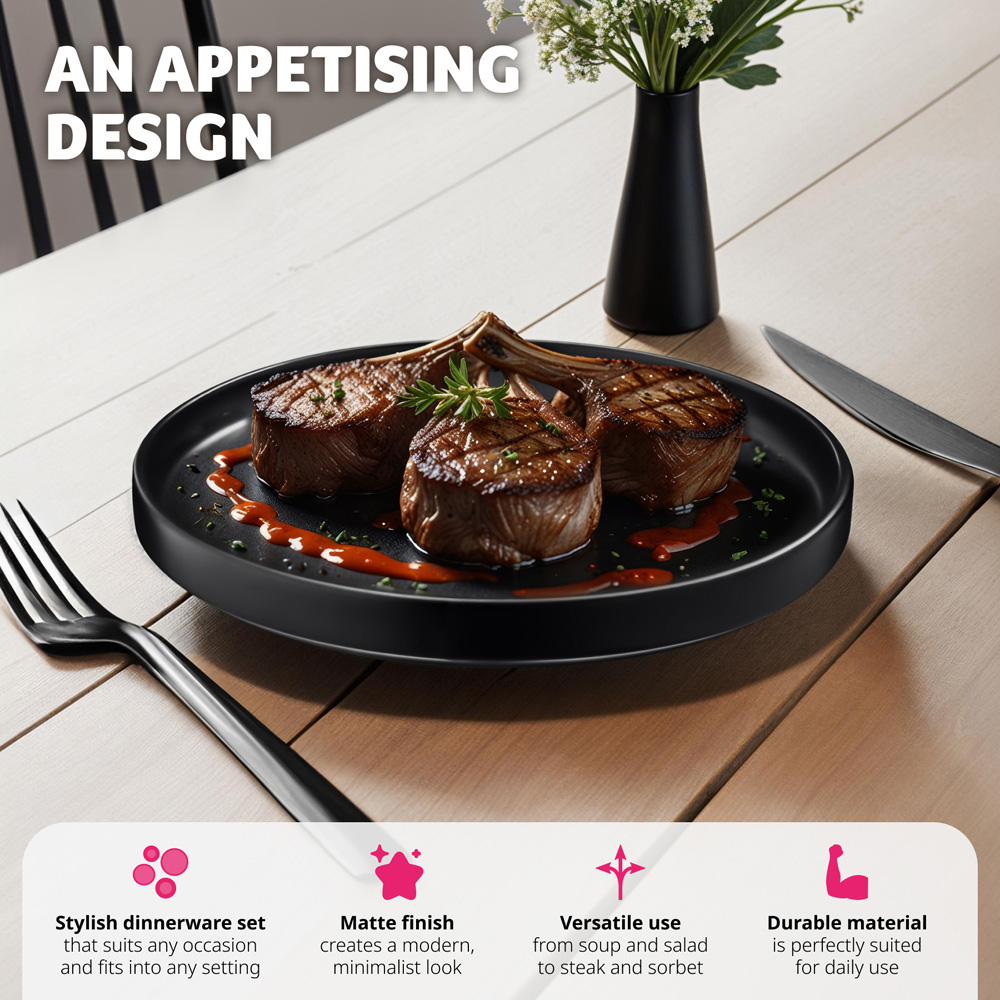 tectake Una 30 Piece Crockery Set Image 4