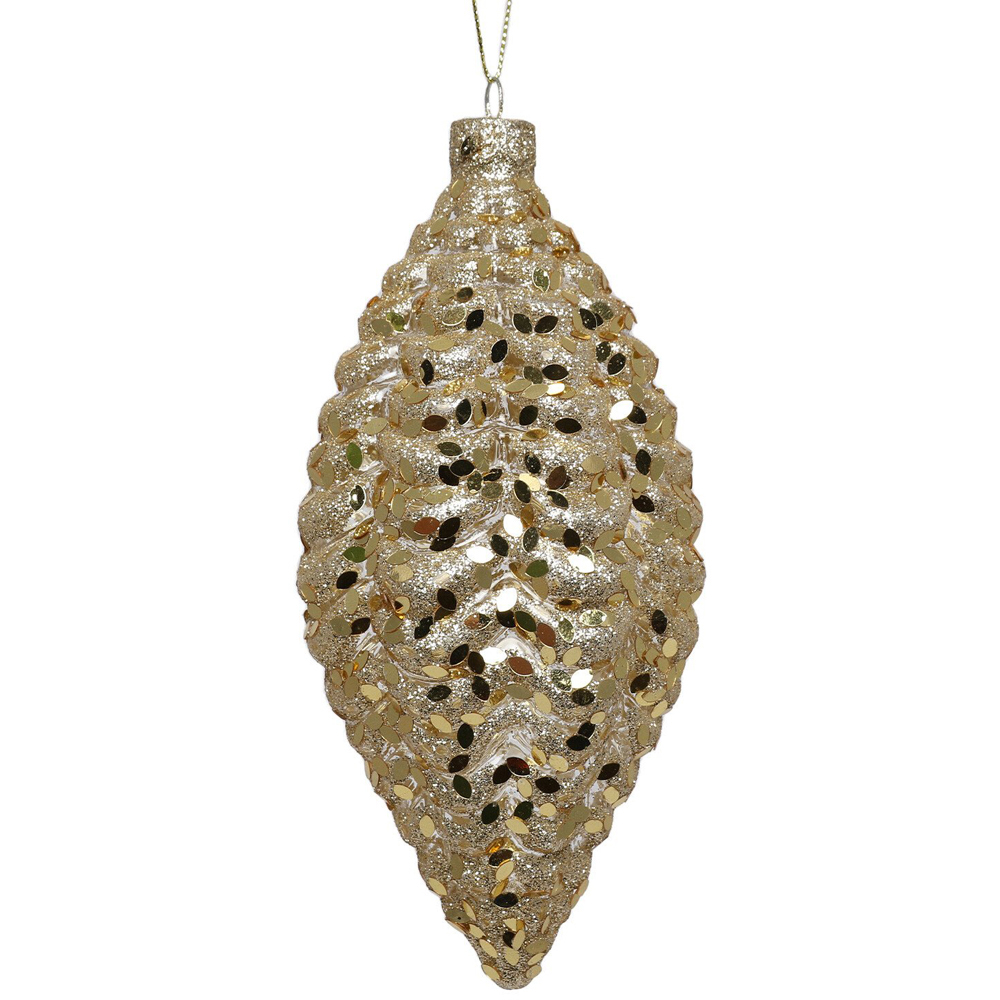 Gold Ridged Sequin Glitter Droplet - Gold Image 3