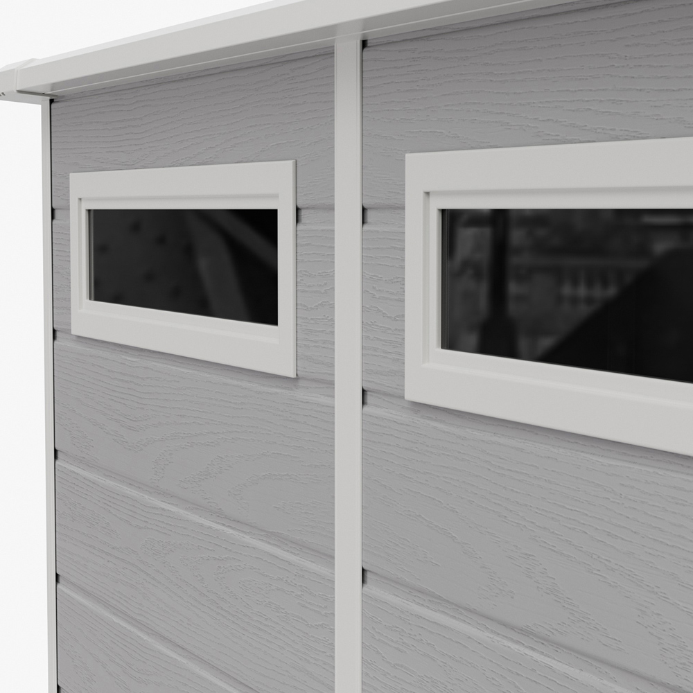 Living and Home 6 x 6ft Plastic Pent Garden Storage Shed with Floor Image 6