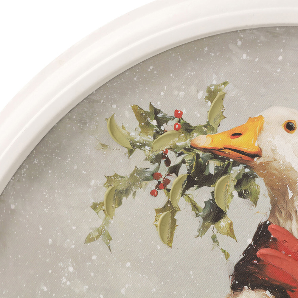 Mistletoe Duck Arched Framed Art Image 4