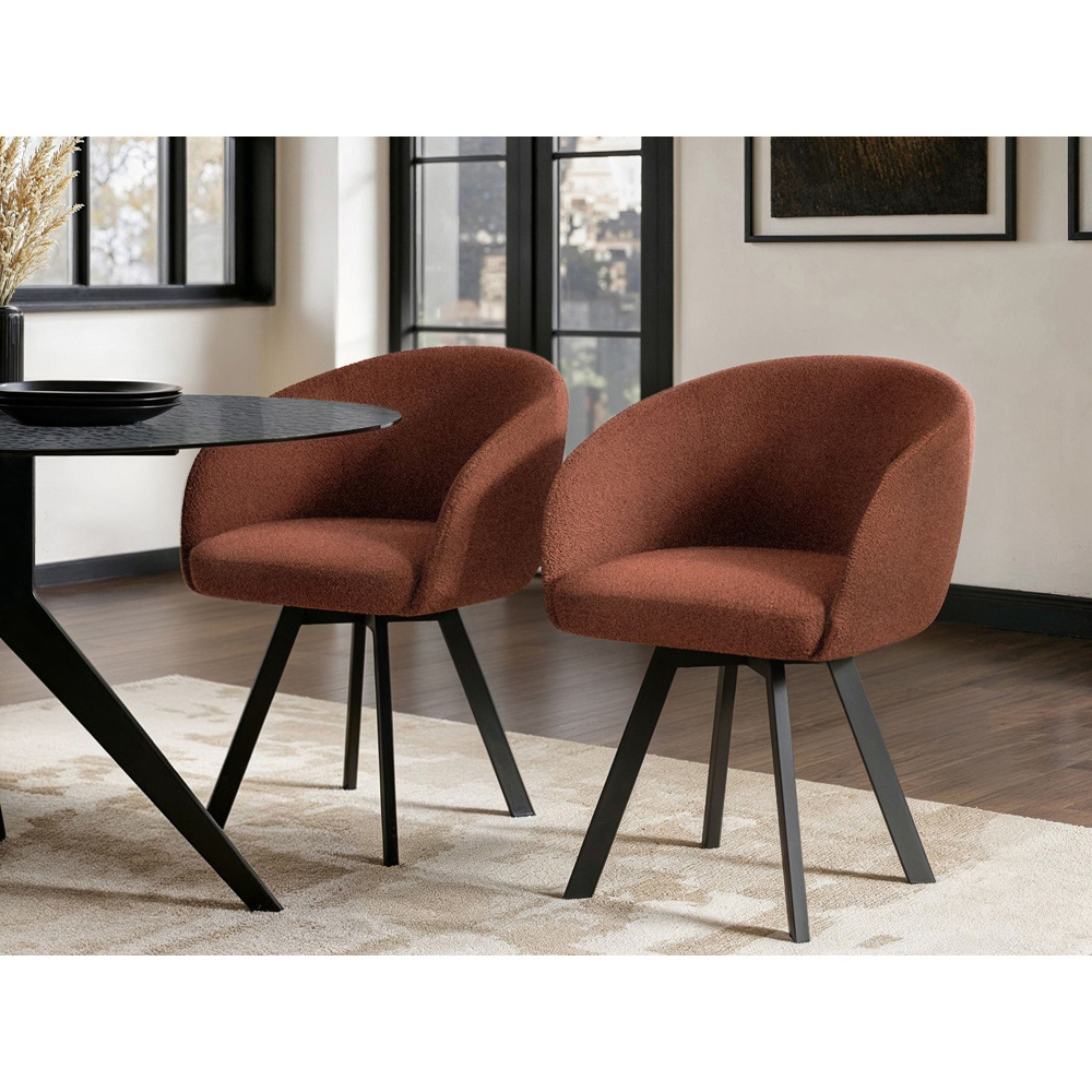 SOLACE+CO Vito Set of 2 Brown Dining Chair Image 5