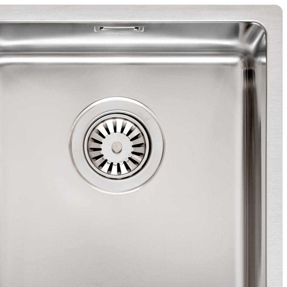 Reginox Houston Silver Single Square Bowl Sink 340 x 400mm Image 2