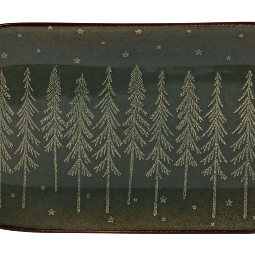 Nordic Pine Large Serving Platter Green Image 4